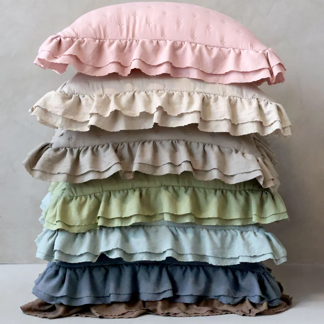 Aix Soft Pudebetræk med Flæsekant – Old Rose – 50 × 50 cm - Billede 5