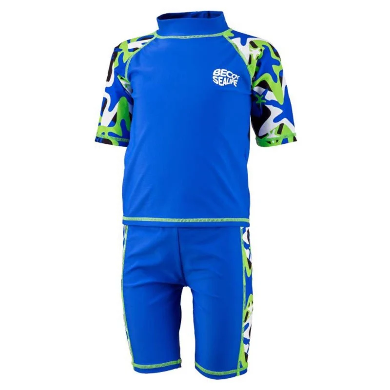 BECO Sealife - Rashguard UV Sæt Lynlås Blå Grøn - Billede 2