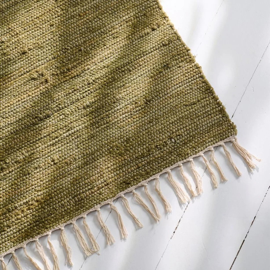 Ib Laursen - Kludetæppe – mosgrøn 60 x 250 cm - Billede 3