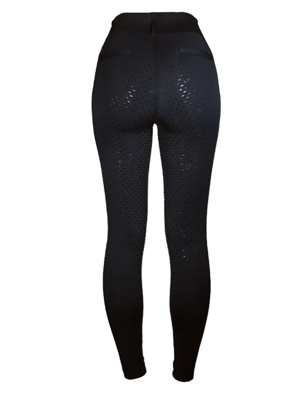 Equestrian Stockholm Ridebukser - Riding Compression Breeches Dressage Supreme Black Edition - Billede 7