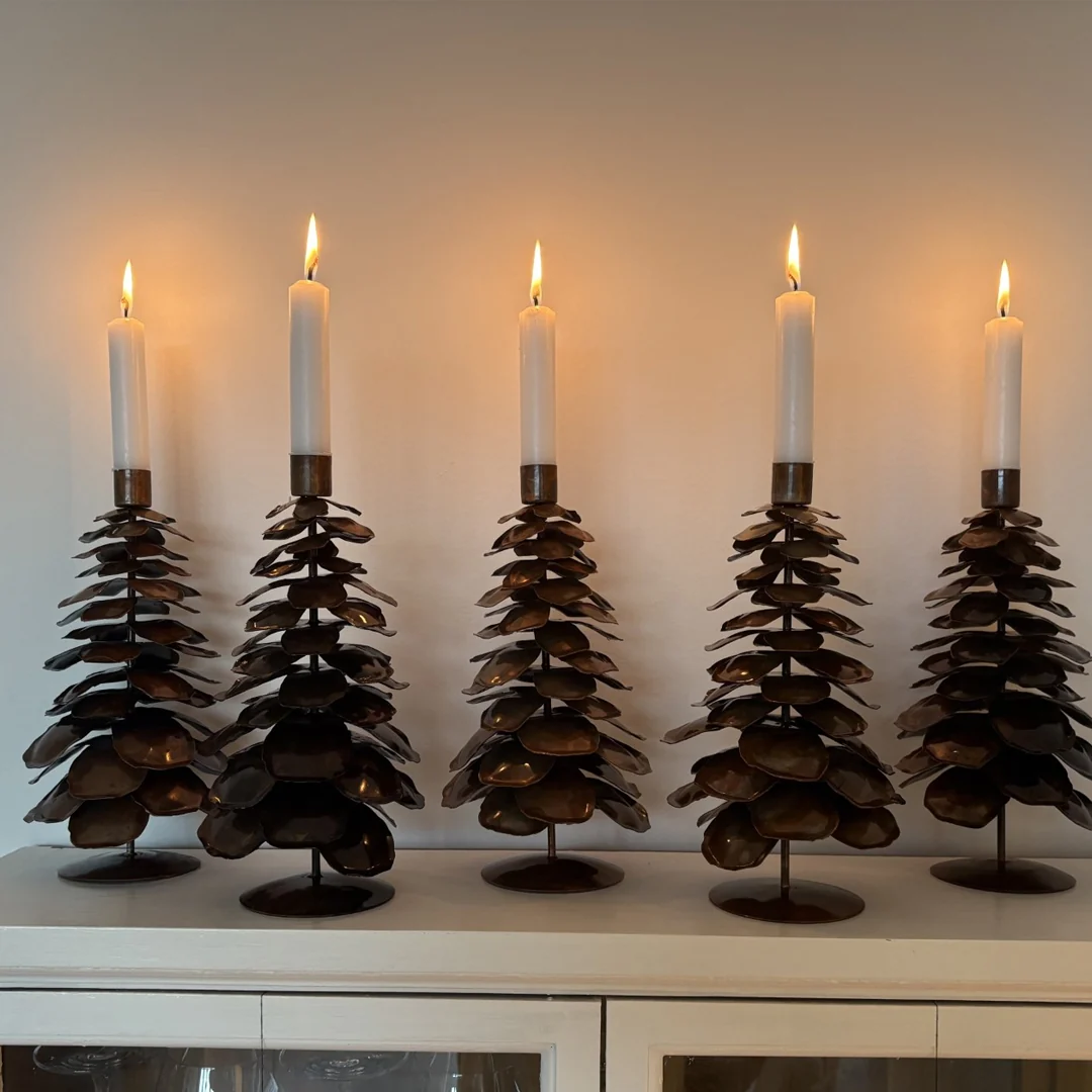 5 Store juletræer formet som kogle - 25 cm - Billede 2
