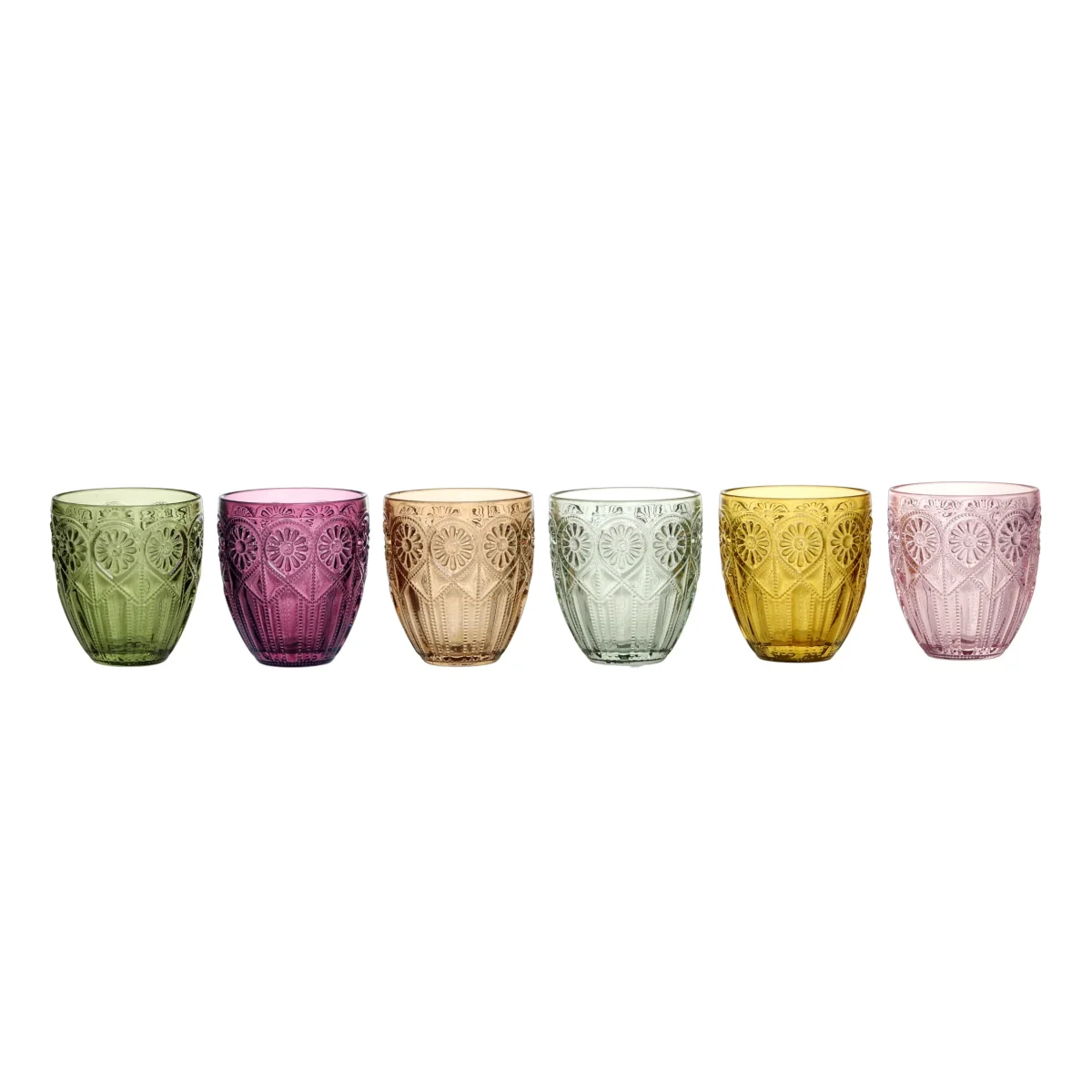 NYHED: Saint-Émilion Glas med Mønster 330 ml – Farvet Glas | 6 stk - Billede 3